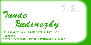 tunde rudinszky business card